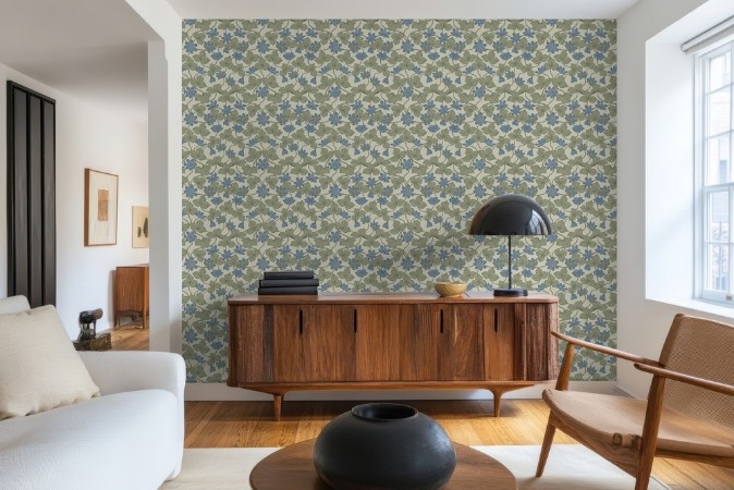 Coloring Anemone Blue - 1034101-01 - 04867-01 paint Wallpassion